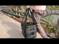 Bolsa isotérmica para 24 latas con material Hypalon en el bolsillo delantero