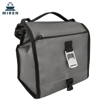 Color gris oscuro aislado plegable reutilizable del bolso 6L del refrigerador para la conservación de alimentos