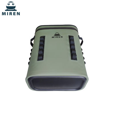 Mochila refrigeradora a prueba de fugas Hypalon verde 25L para acampar Picnic