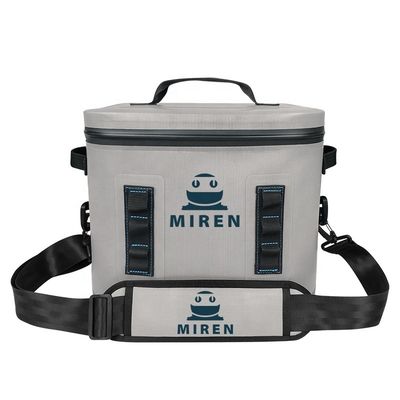 Bolsa de mochila aislada a prueba de agua refrescante de color gris claro para picnic