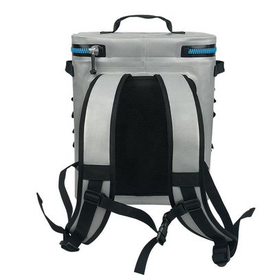 Mochila Térmica Soft Cooler Gris Claro Resistente Al Agua Multiusos