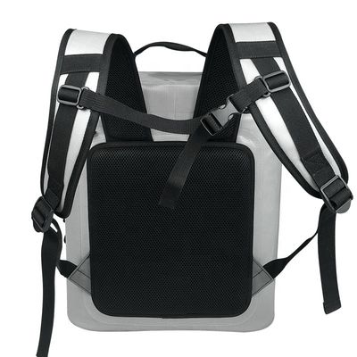 Mochila Térmica Soft Cooler Gris Claro Resistente Al Agua Multiusos