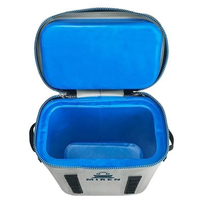 Mochila Térmica Soft Cooler Gris Claro Resistente Al Agua Multiusos