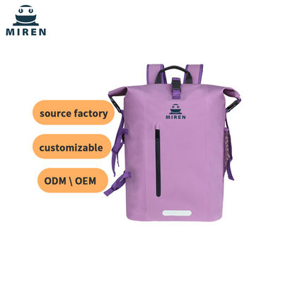 capacidad púrpura del color 30L de la mochila seca impermeable material del bolso del PVC 500D