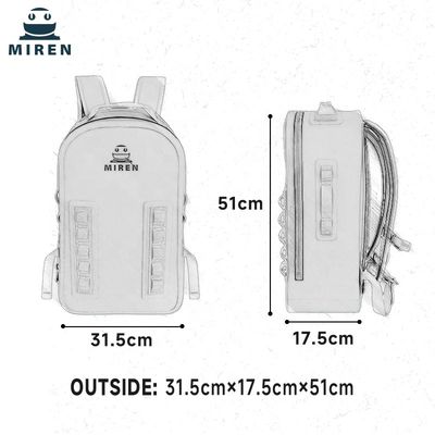 Mochila de bolso seco a prueba de agua de 25 litros TPU 1680D Material para canoa flotante