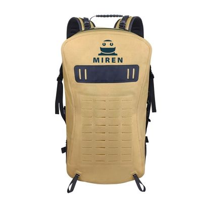 Mochila que camina impermeable suave amarilla para el ODM al aire libre del OEM de la natación