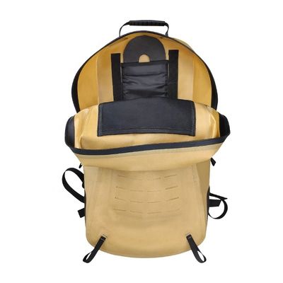 Mochila que camina impermeable suave amarilla para el ODM al aire libre del OEM de la natación