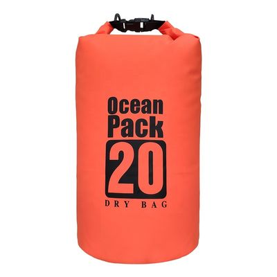 Capacidad seca ligera plegable del bolso 20L de la prenda impermeable del PVC para la actividad al aire libre