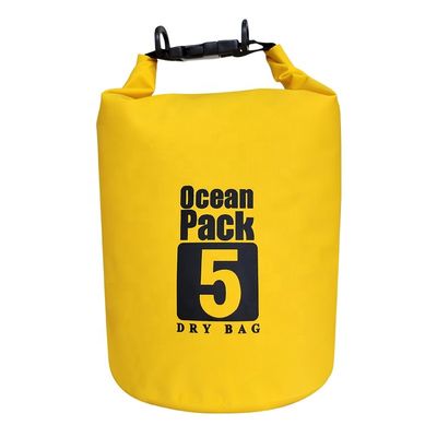 Bolsa seca impermeable de PVC 5L personalizada para nadar, navegar, surfear