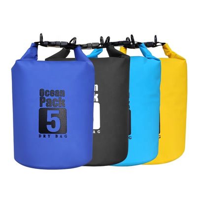 Bolsa seca impermeable de PVC 5L personalizada para nadar, navegar, surfear