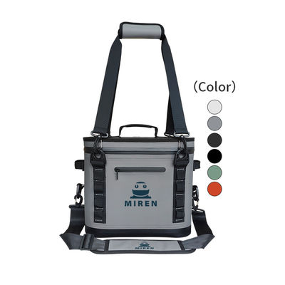 Bolsa isotérmica para 24 latas con material Hypalon en el bolsillo delantero