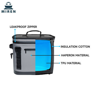 Bolsa isotérmica para 24 latas con material Hypalon en el bolsillo delantero