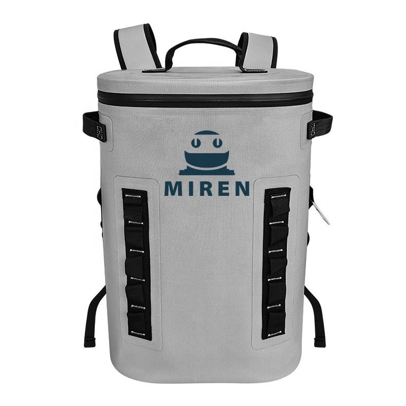 Color gris claro de la mochila suave del refrigerador del hielo del aislamiento para el ODM que acampa al aire libre